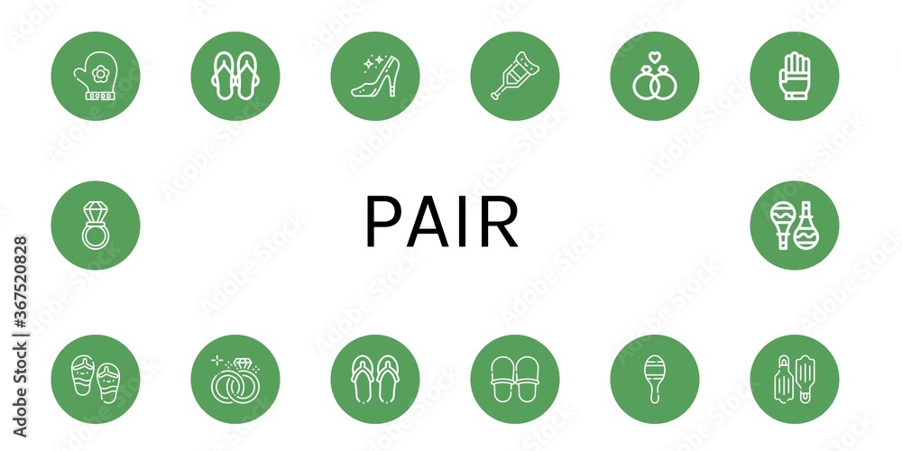 pair icon set pair icon set