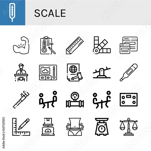 Set of scale icons