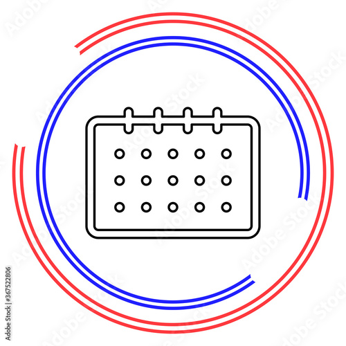 month calendar event icon, reminder