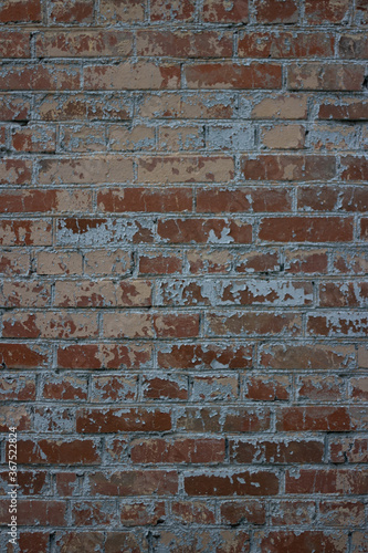 Old dirty red brick wall