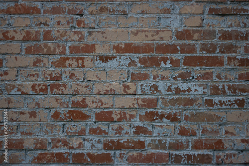 Old dirty red brick wall