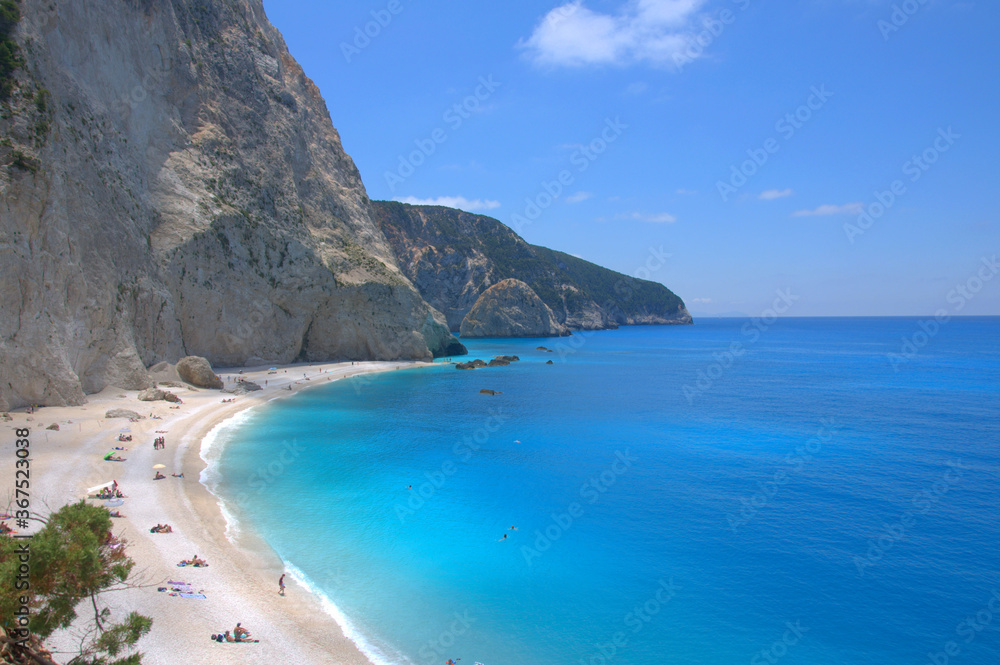 Porto Katsiki beach in Lefkada island, Greece.
