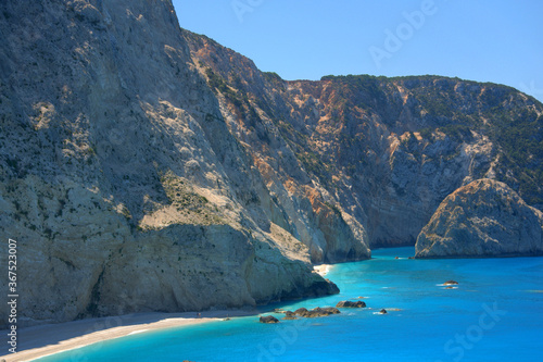 Porto Katsiki beach in Lefkada island, Greece.