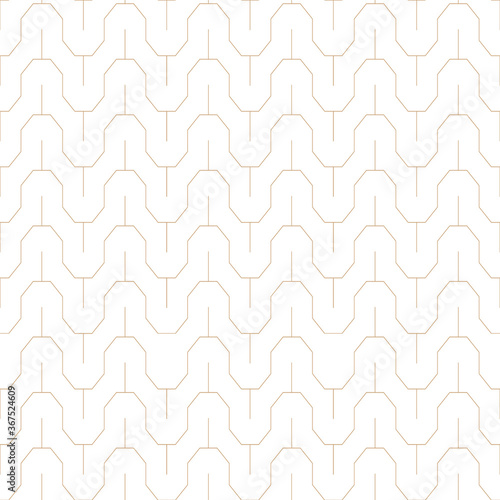 Vector seamless geometric minimalistic pattern. Luxury trendy background. Creative linear gold texture