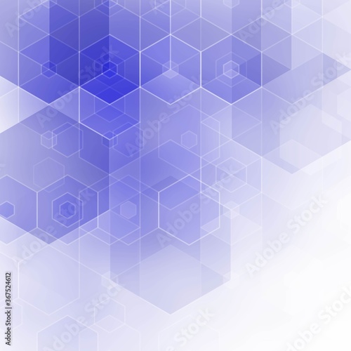 blue hexagon background. geometric design. polygonal style.eps 10