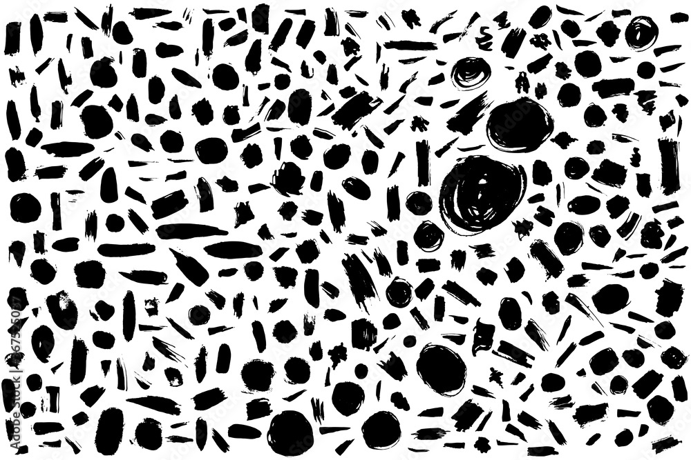 Drawn brush black elements mega set. Universal shapes for wrapping, flyers, cards and branding Drawn brush black elements mega set. Universal shapes for wrapping, flyers, cards and branding