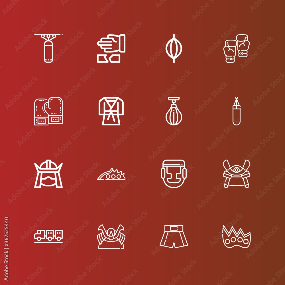 Editable 16 fighter icons for web and mobile Editable 16 fighter icons for web and mobile