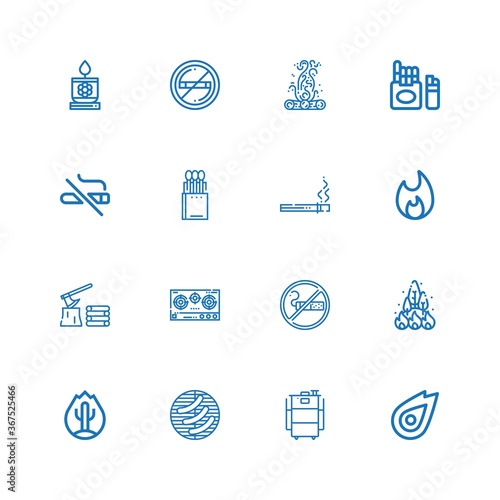 Editable 16 burn icons for web and mobile