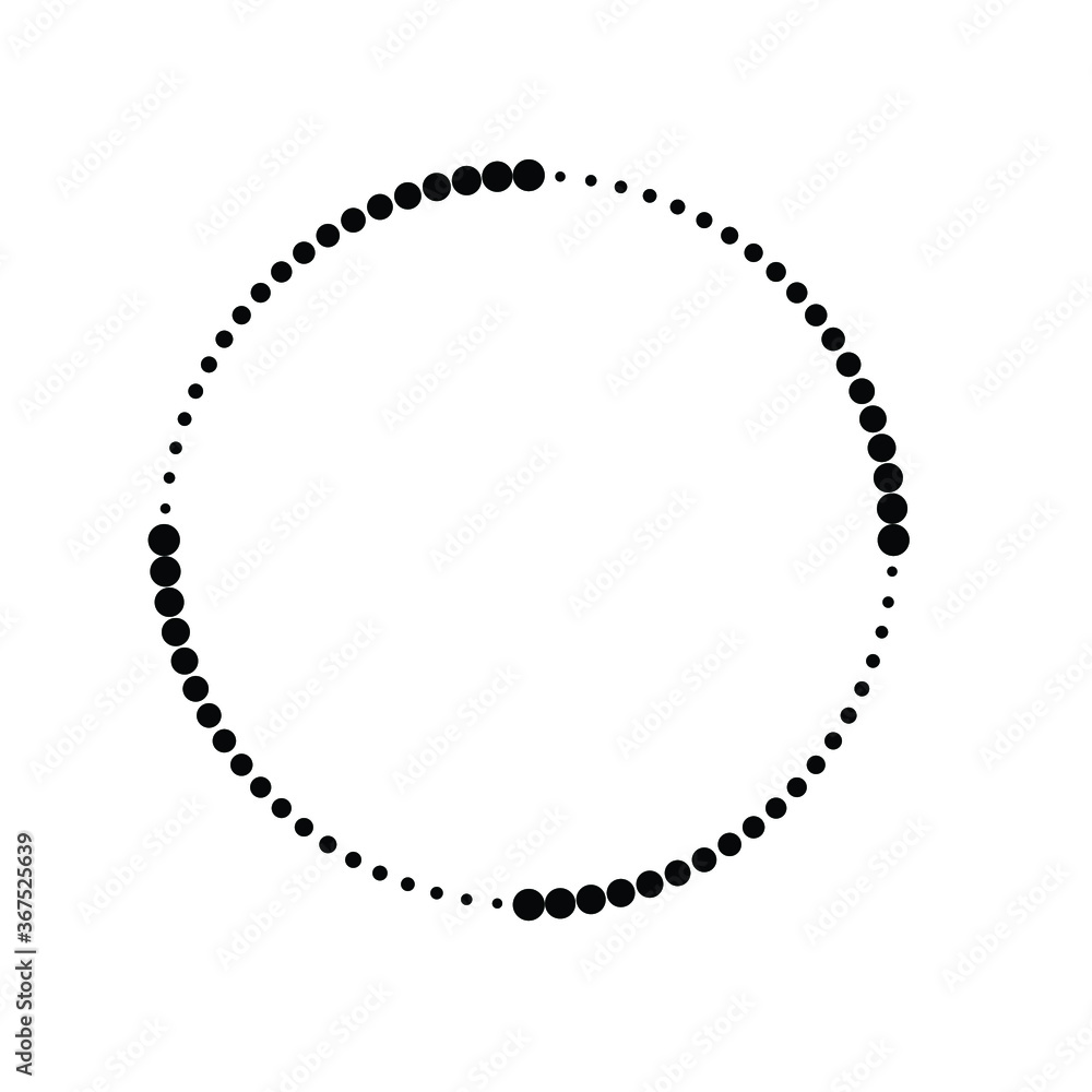 Halftone dots in circle form. round logo . vector dotted frame . design element Halftone dots in circle form. round logo . vector dotted frame . design element