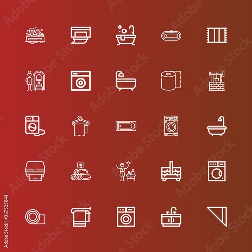 Editable 25 towel icons for web and mobile