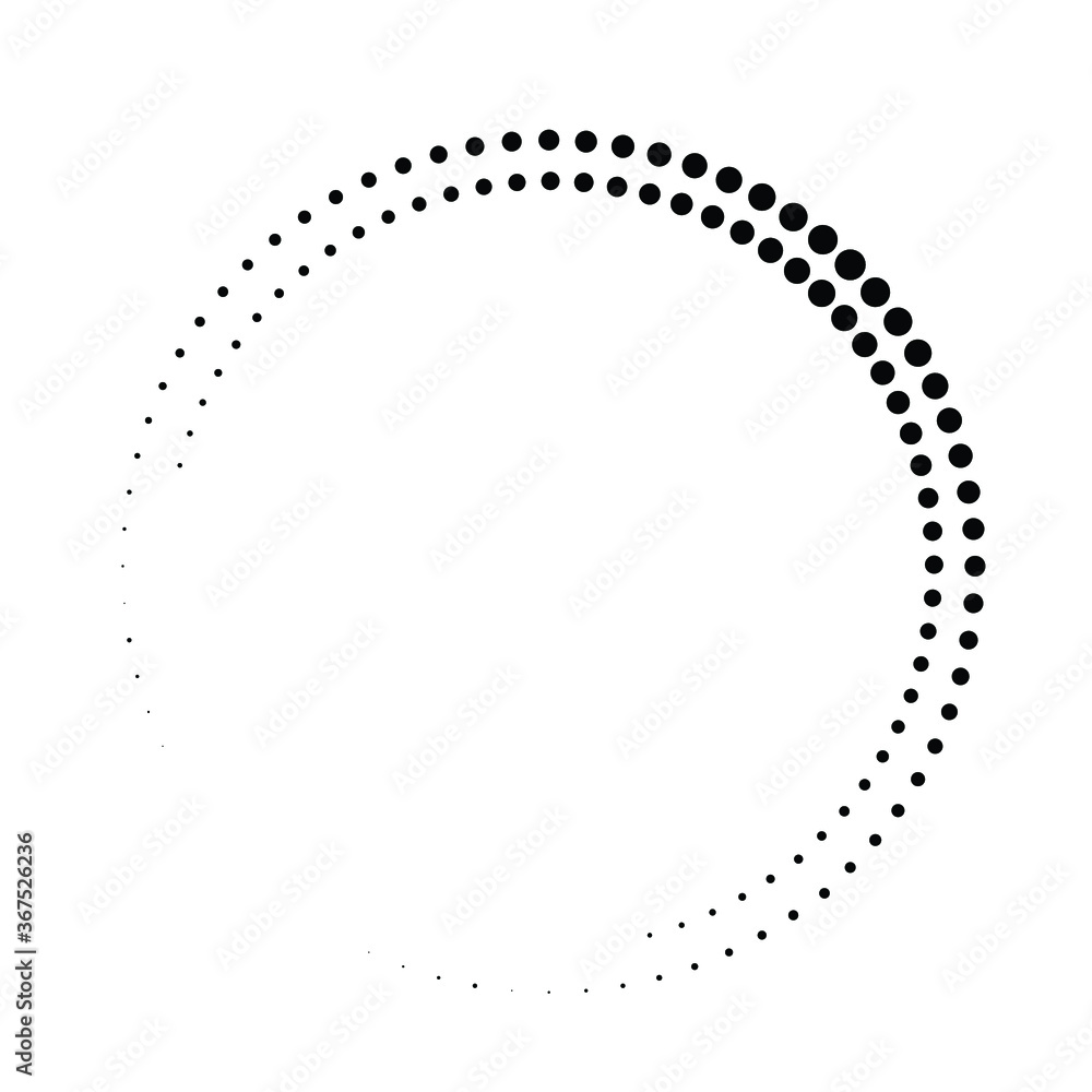 Halftone dots in circle form. round logo . vector dotted frame . design element Halftone dots in circle form. round logo . vector dotted frame . design element