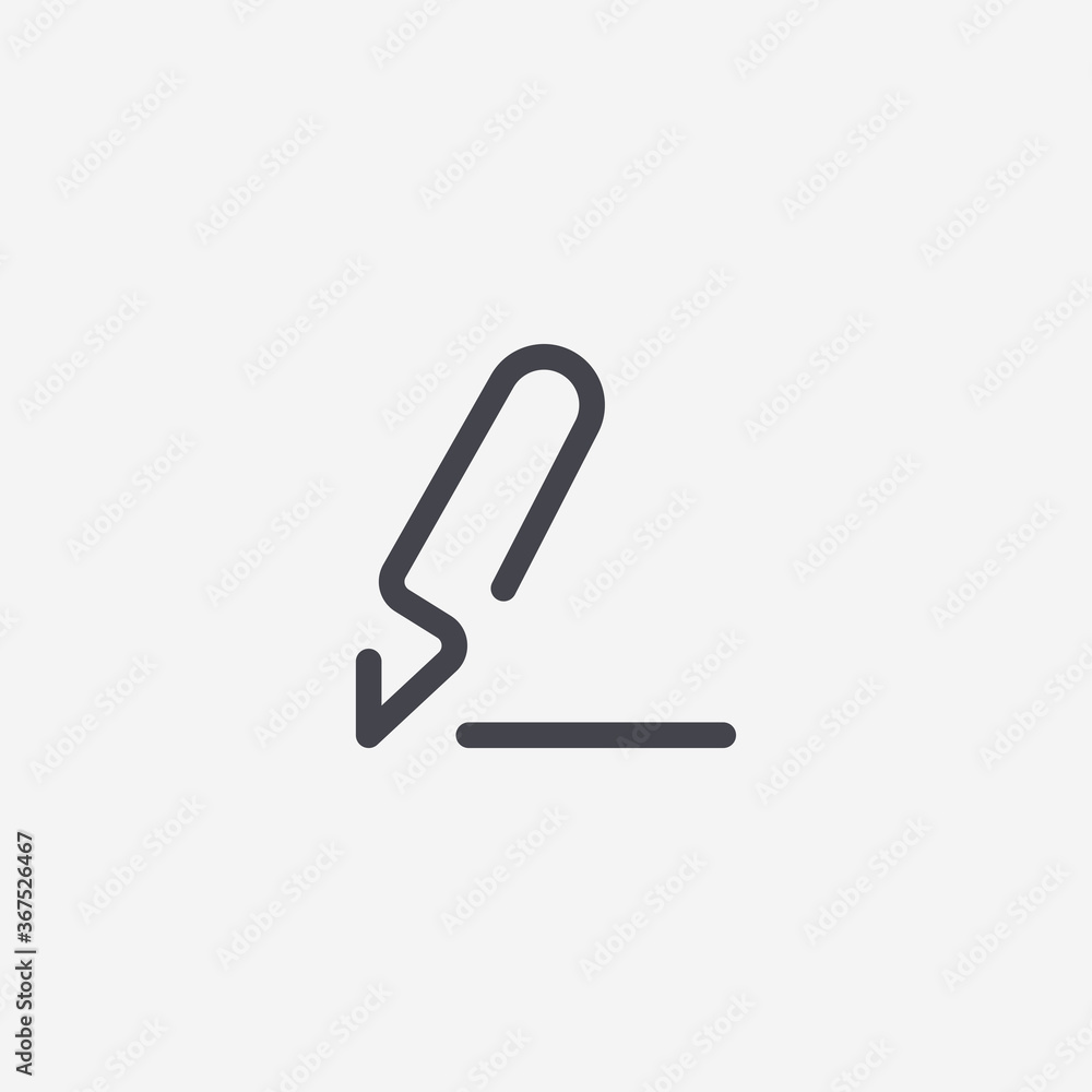 Pen icon. Signing symbol modern, simple, vector, icon for website design, mobile app, ui. Vector Illustration Pen icon. Signing symbol modern, simple, vector, icon for website design, mobile app, ui. Vector Illustration