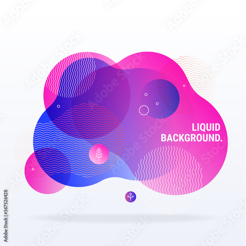 Modern poster design template, neon glowing illustration, abstract shapes background, thin line symbols. Vector graphic design of social network stories, business card, poster, banner, invitation.