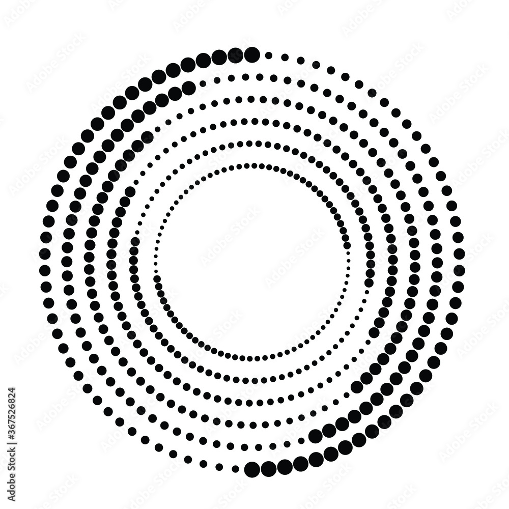 Halftone dots in circle form. round logo . vector dotted frame . design element Halftone dots in circle form. round logo . vector dotted frame . design element