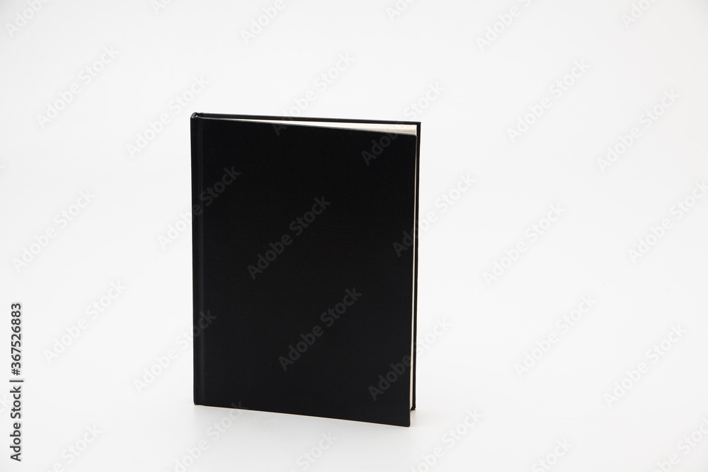 Stand Black blank book isolated on white background Stand Black blank book isolated on white background