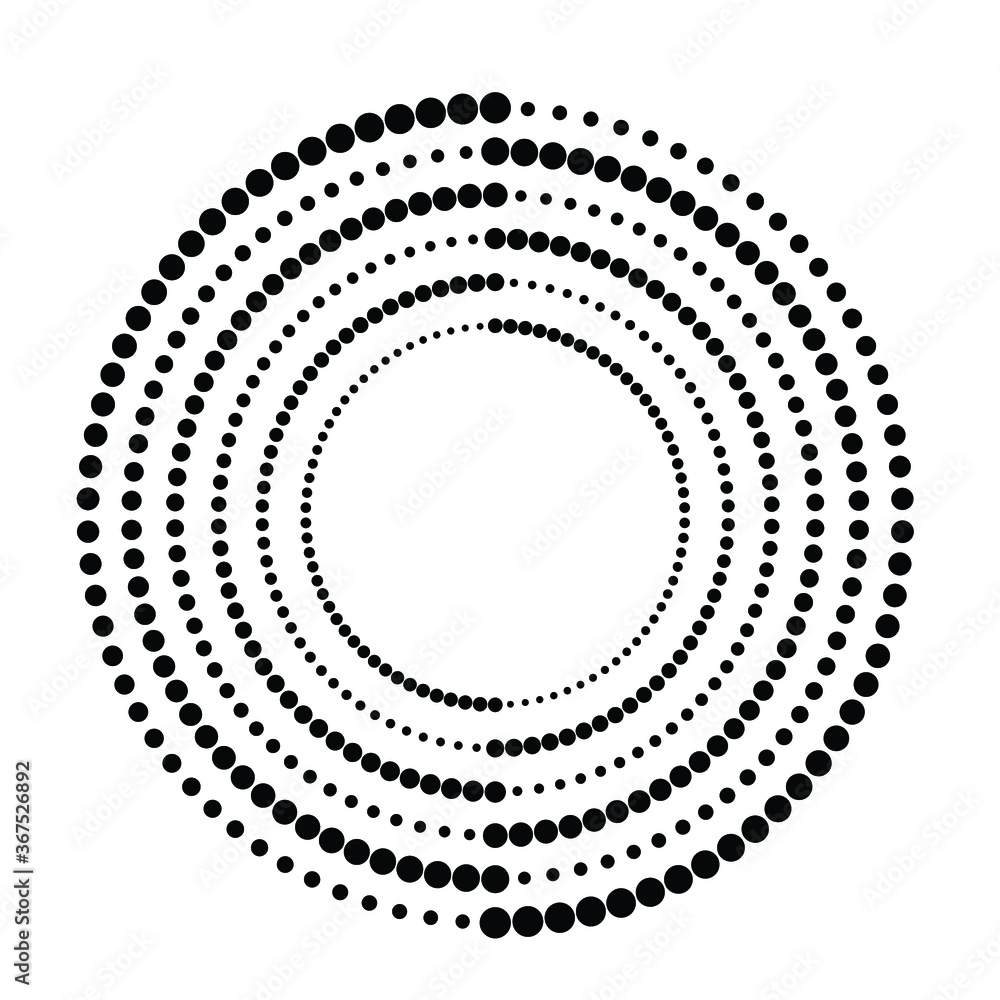 Halftone dots in circle form. round logo . vector dotted frame . design element Halftone dots in circle form. round logo . vector dotted frame . design element
