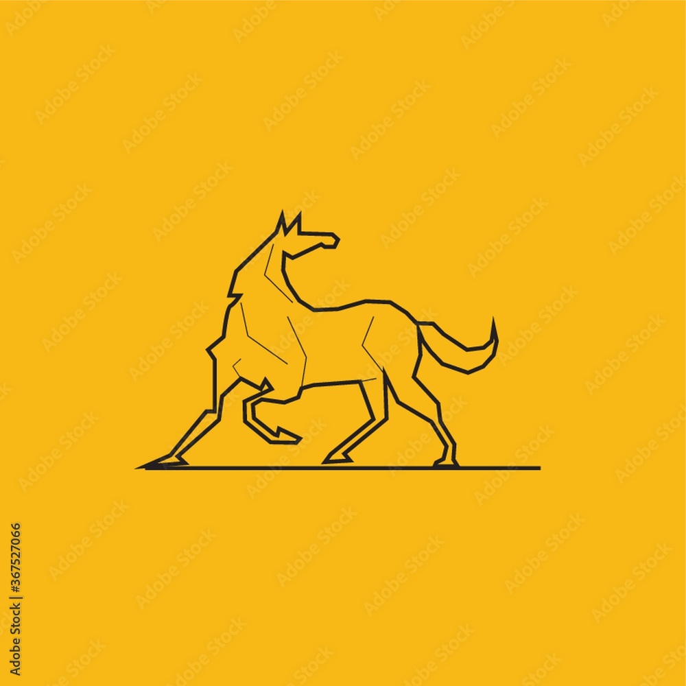 Fototapeta premium abstract horse icon