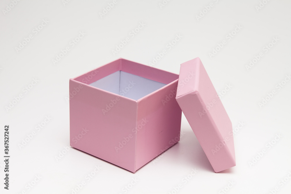 Gift pink box isolated on white background Gift pink box isolated on white background