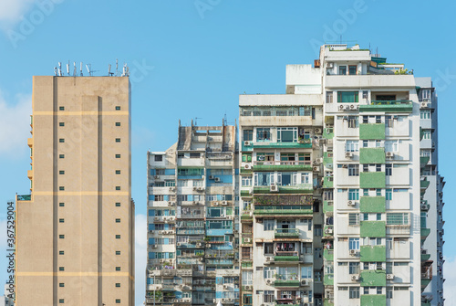 Old residential building in Macau city, China © leeyiutung