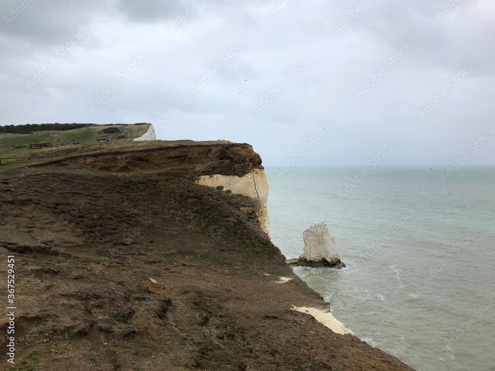 Seven Sisters Landscape on a Cloudy Day