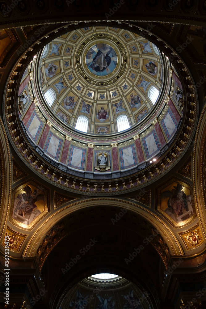 Interior view, St. Stephen's Basilica, Budapest, Hungary