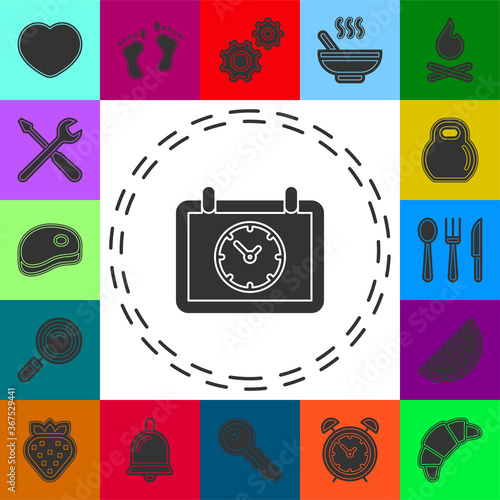 vector calendar events illustration - schedule meeting time reminder sign symbol