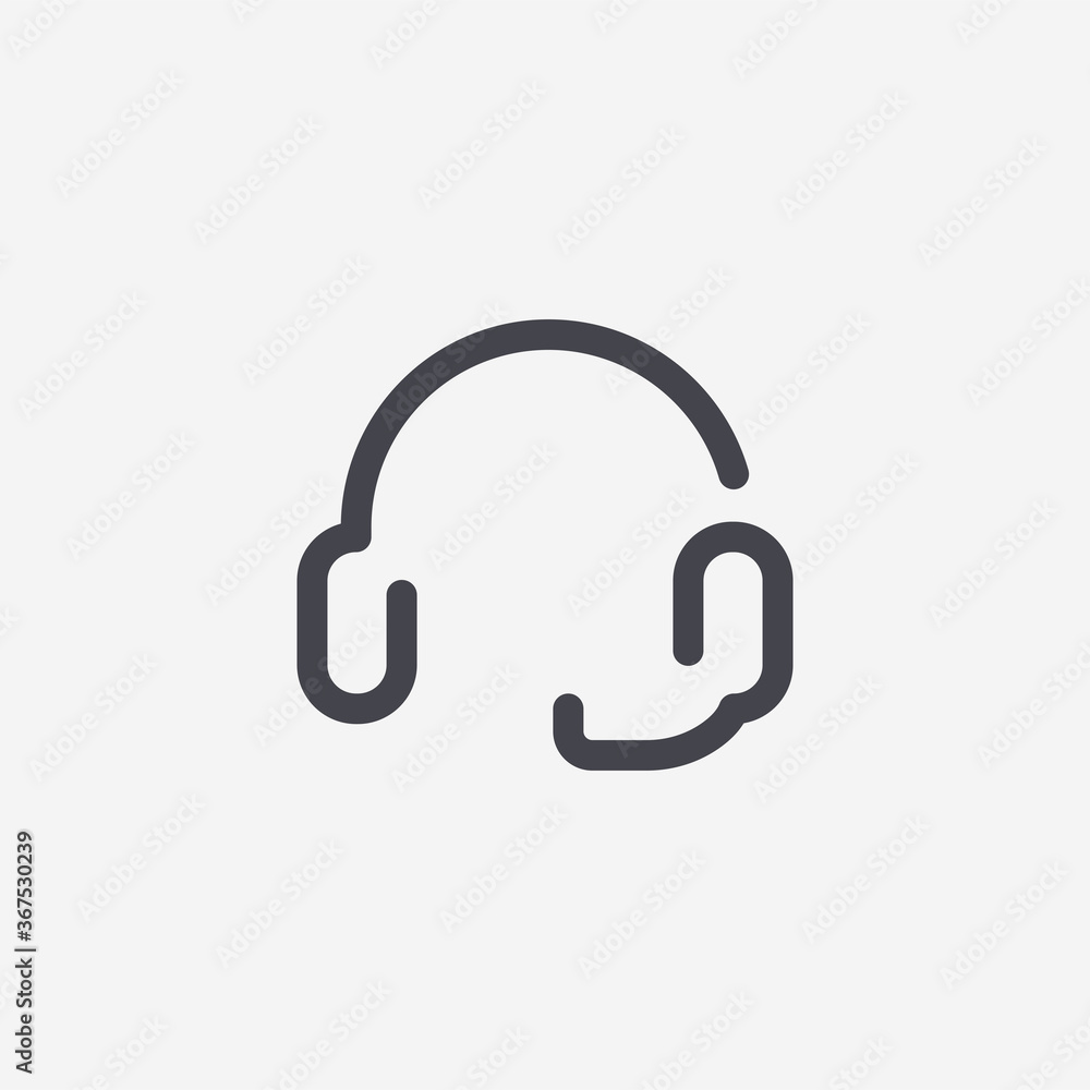 Headphone icon. Service symbol modern, simple, vector, icon for website design, mobile app, ui. Vector Illustration Headphone icon. Service symbol modern, simple, vector, icon for website design, mobile app, ui. Vector Illustration