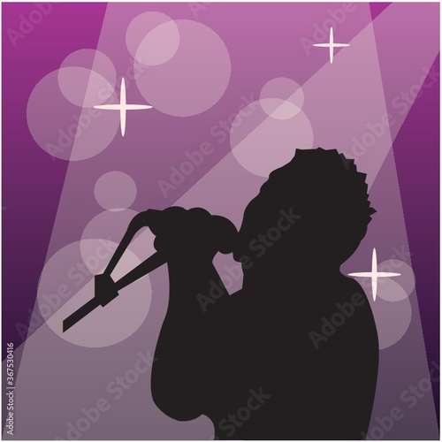 silhouette of a singer