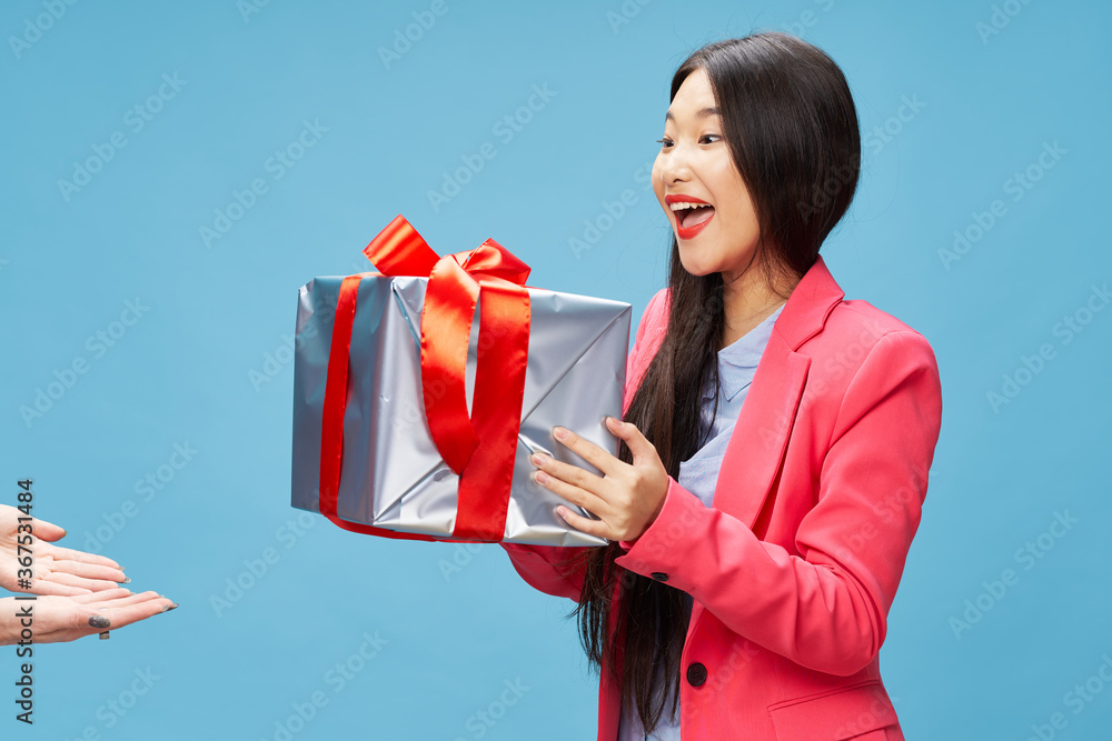 Gifts Holidays Woman Joy Delight Model Christmas New Year 