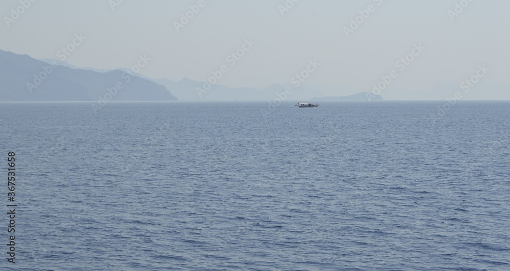 Turkey. Marmaris. Mediterranean coast. Walk on a yacht on the sea. Turkey. Marmaris. Mediterranean coast. Walk on a yacht on the sea.