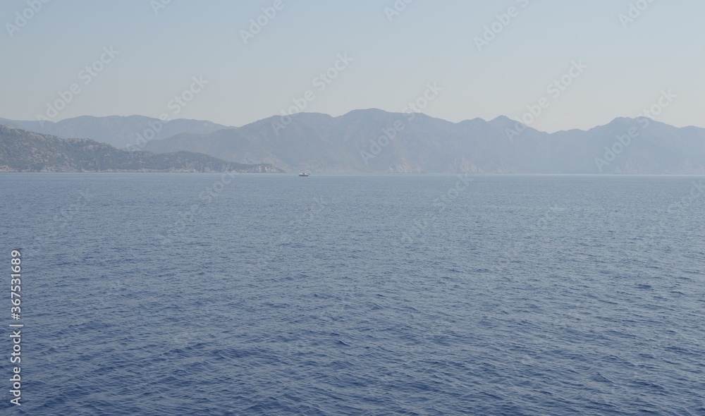 Turkey. Marmaris. Mediterranean coast. Walk on a yacht on the sea. Turkey. Marmaris. Mediterranean coast. Walk on a yacht on the sea.