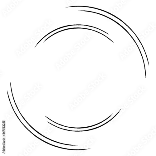  Lines in Circle Form . Spiral Vector Illustration .Technology round Logo . Design element . Abstract Geometric shape . Striped border frame for image