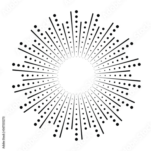 Halftone dots in circle form. Circular Music equalizer . Audio waves . Sound frequency . round logo . vector dotted frame . design element