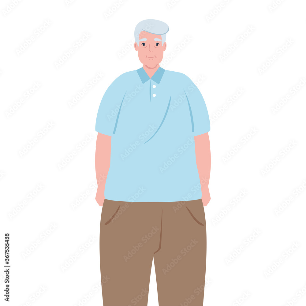 cute old man, grandfather on white background vector illustration design cute old man, grandfather on white background vector illustration design