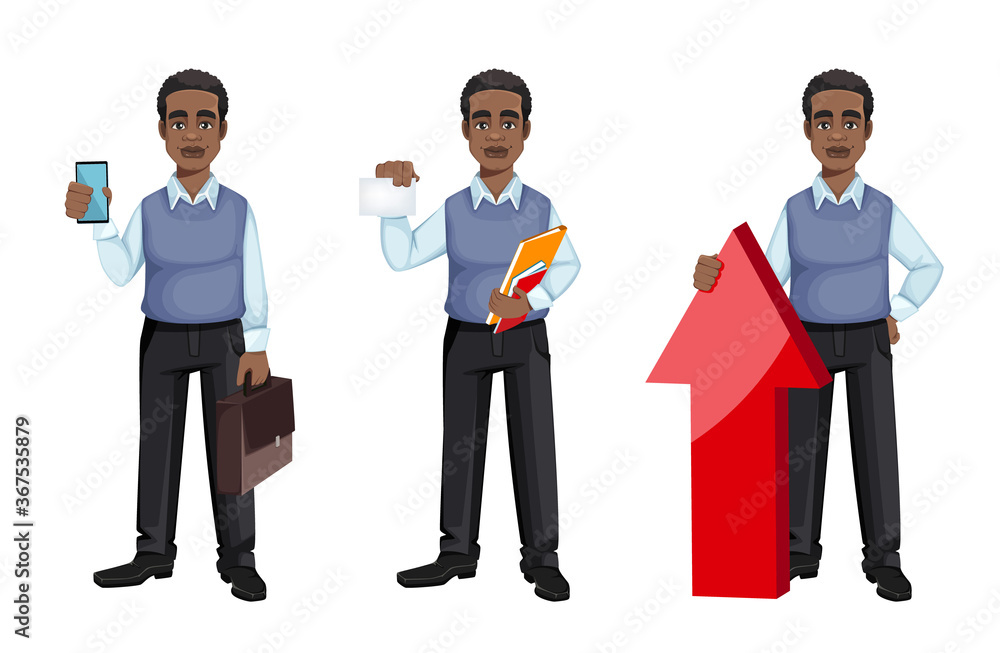 Handsome African American business man Handsome African American business man