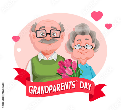 Grandparents day. Grandmother and grandfather