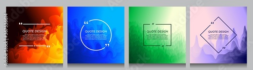 Vector illustration. Color gradient background set. Blue underwater concept, fire, forest scene with sunlight, sunset hills. Abstract wallpaper collection. Design for social media, blog post