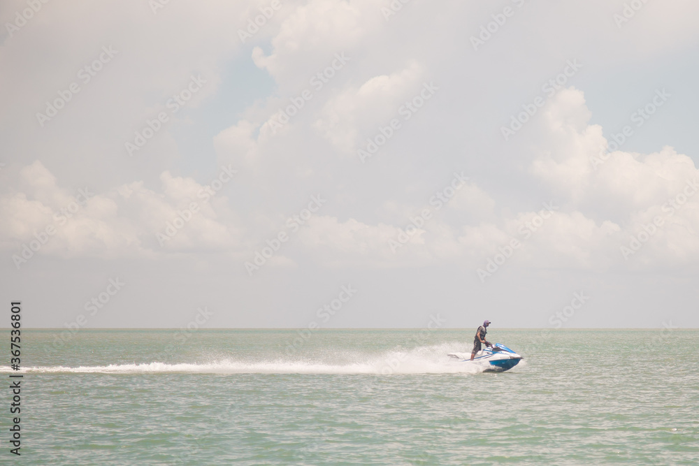 10000 islands south west florida jet ski in water 