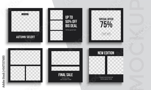 Sale banner layout design. Set of social media web banners for shopping, sale, product promotion.	