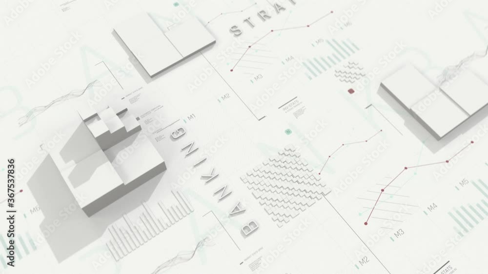 Generic banking background, business presentation intro, infographics, charts. White themed financial background Generic banking background, business presentation intro, infographics, charts. White themed financial background