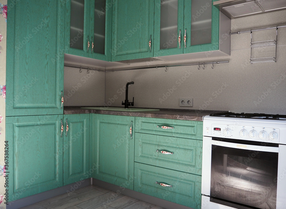 Modern kitchen interior, details and close-up Modern kitchen interior, details and close-up