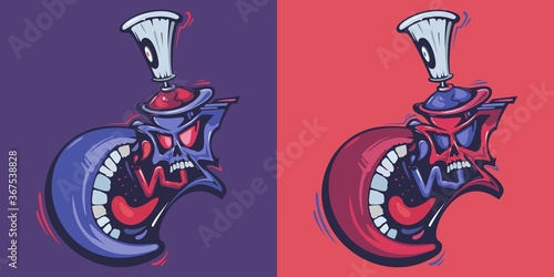Abstract Hiphop Graffiti Style Cartoon Spray Can Vector Illustration Art