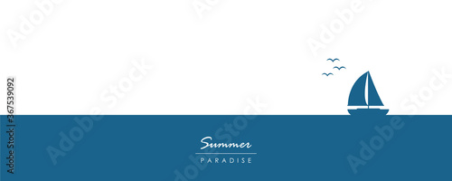 yacht marine sailboat on the sea vector illustration EPS10