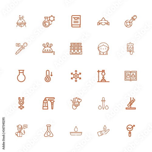 Editable 25 laboratory icons for web and mobile