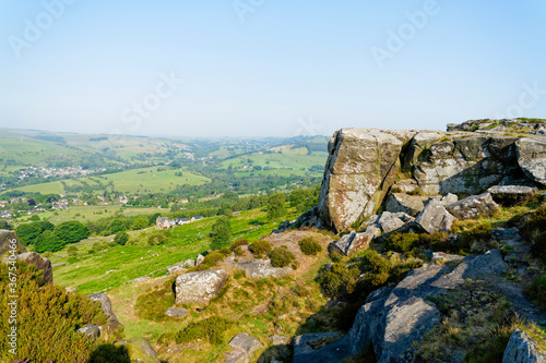 From Curbar Edge to the Derbyshire coutryside on a misty morning