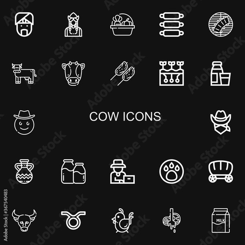Wallpaper Mural Editable 22 cow icons for web and mobile Torontodigital.ca