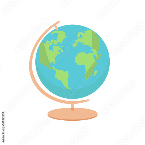 Geography earth globe icon - vector illustration. flat