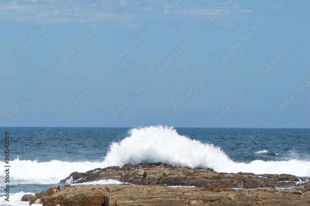 Waves breaking near Gouritzmond, Garden Route, Western Cape