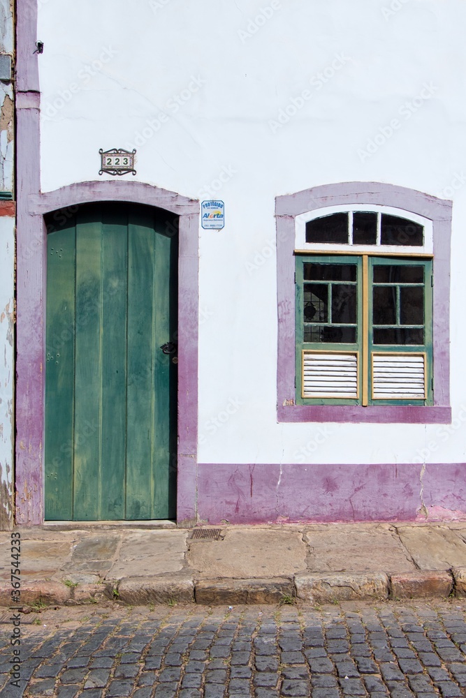 SAO PAULO, BRAZIL - May 30, 2018: Historical House in Ouro Preto SAO PAULO, BRAZIL - May 30, 2018: Historical House in Ouro Preto