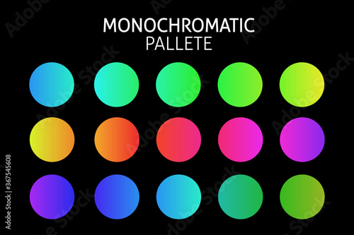 Colorful stains. Painted vector circles swatch palette